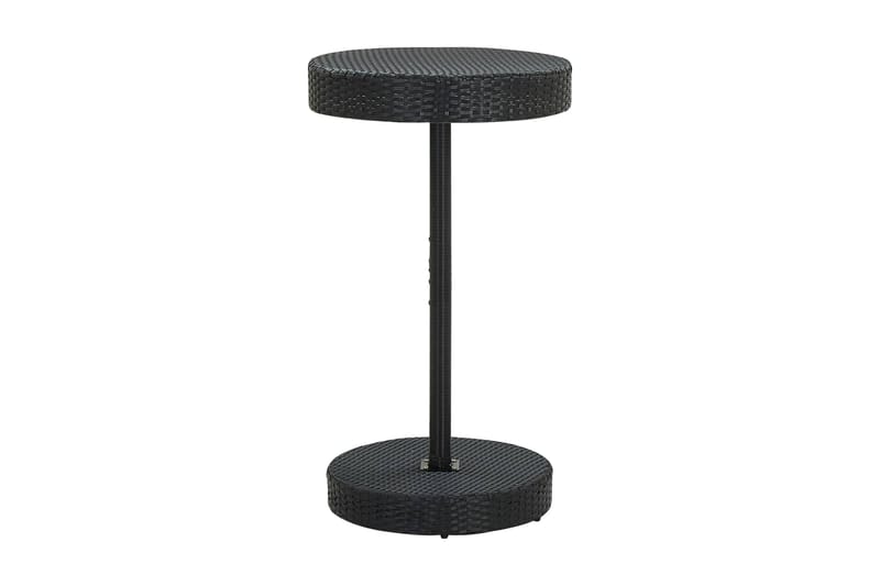 Trädgårdsbord svart 60,5x106 cm konstrotting - Svart - Cafebord - Balkongbord