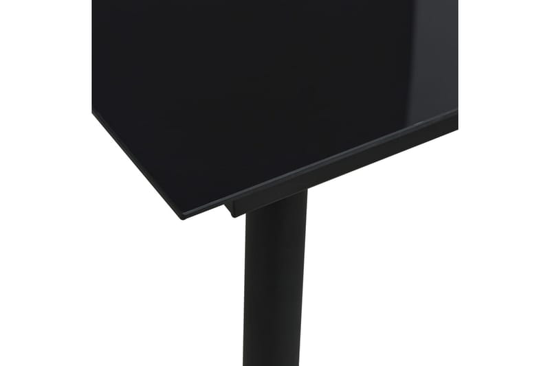 Trädgårdsbord svart 80x80x74 cm stål och glas - Svart - Balkongbord - Cafebord