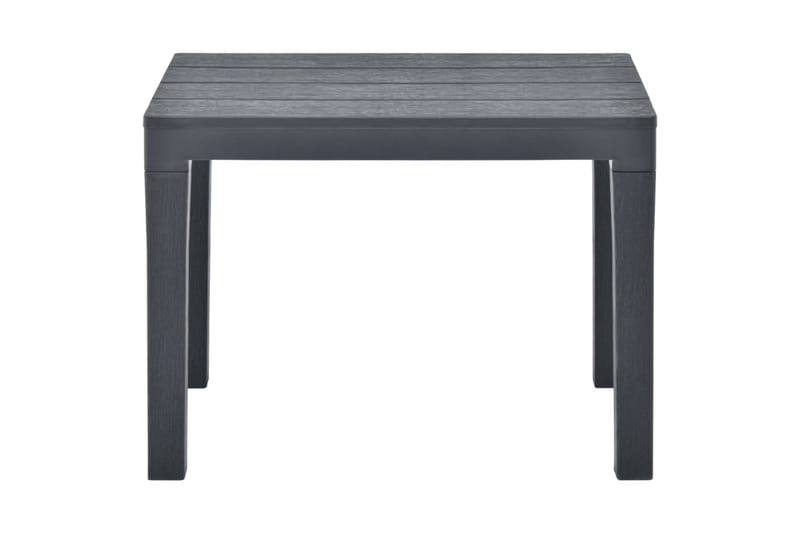 Trädgårdsbord Utomhus 78 cm med 2 bänkar Plast - Grå - Utemöbler - Utebord & trädgårdsbord - Cafebord