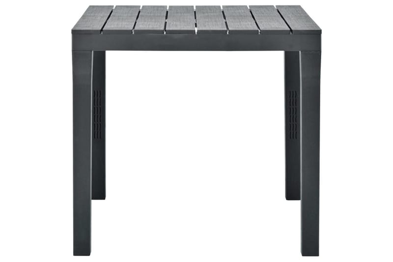 Trädgårdsbord Utomhus 78 cm med 2 bänkar Plast - Grå - Utemöbler - Utebord & trädgårdsbord - Cafebord