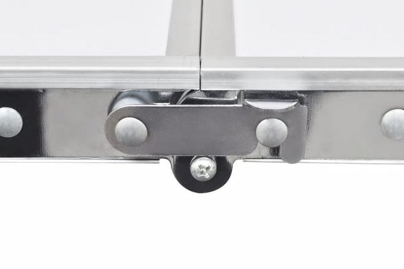 Campingbord med 6 stolar hopfällbar och justerbar i höjd 180 - Vit - Utemöbler - Utebord & trädgårdsbord - Campingbord