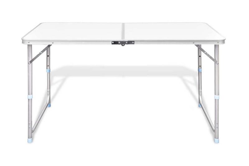 Campingbord med höj- och sänkbar aluminium (hopfällbar) 120x - Vit - Utemöbler - Utebord & trädgårdsbord - Campingbord