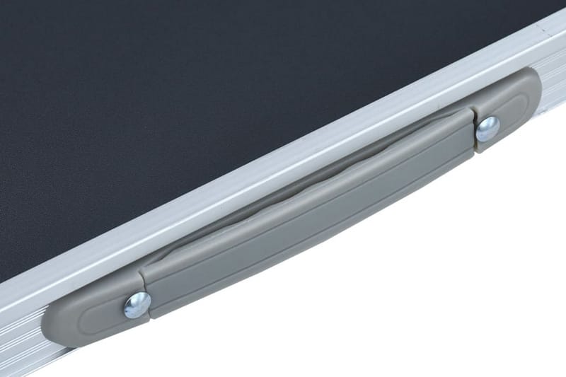 Hopfällbart campingbord grå aluminium 120x60 cm - Grå - Utemöbler - Utebord & trädgårdsbord - Campingbord