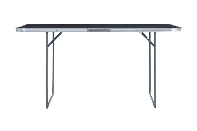 Hopfällbart campingbord grå aluminium 180x60 cm - Grå - Utemöbler - Utebord & trädgårdsbord - Campingbord
