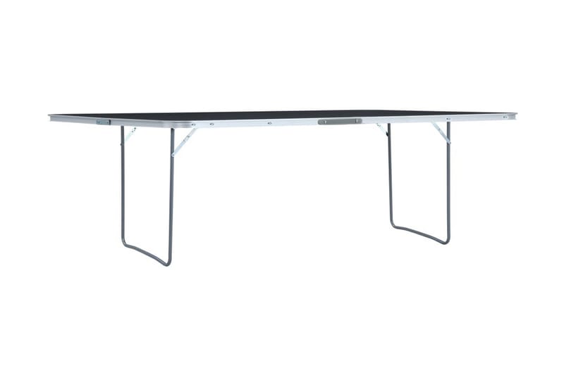 Hopfällbart campingbord grå aluminium 240x60 cm - Grå - Campingbord - Campingmöbler
