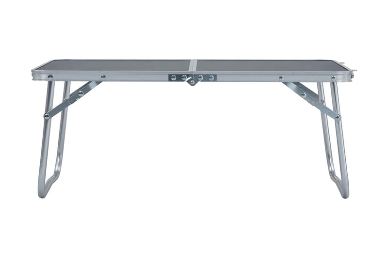 Hopfällbart campingbord grå aluminium 60x40 cm - Grå - Utemöbler - Utebord & trädgårdsbord - Campingbord
