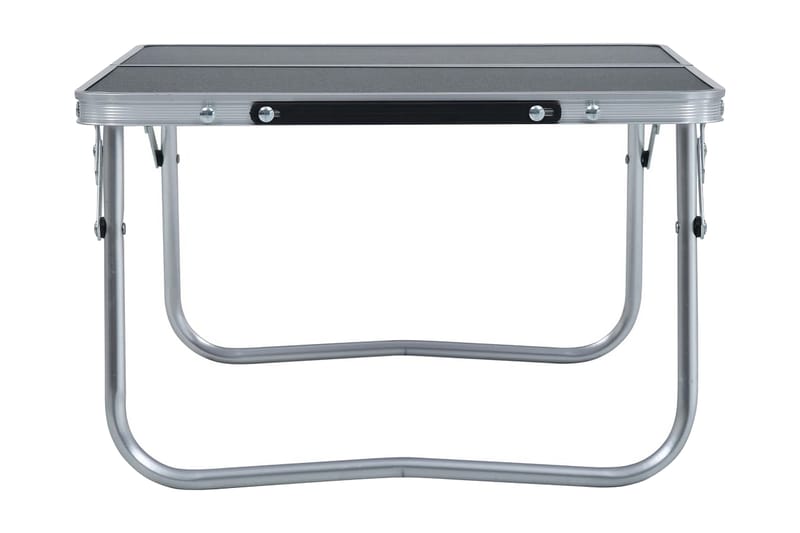 Hopfällbart campingbord grå aluminium 60x40 cm - Grå - Utemöbler - Utebord & trädgårdsbord - Campingbord