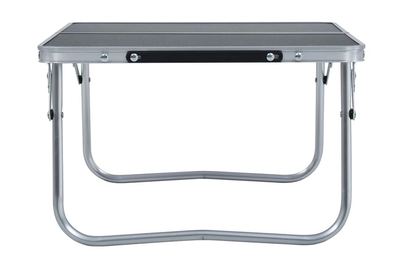 Hopfällbart campingbord grå aluminium 60x40 cm - Grå - Campingmöbler - Campingbord