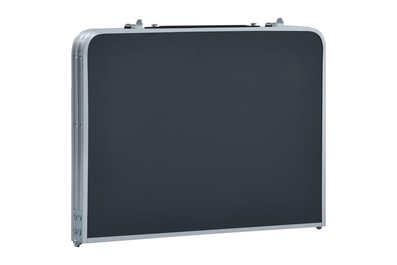 Hopfällbart campingbord grå aluminium 60x40 cm - Grå - Utemöbler - Utebord & trädgårdsbord - Campingbord
