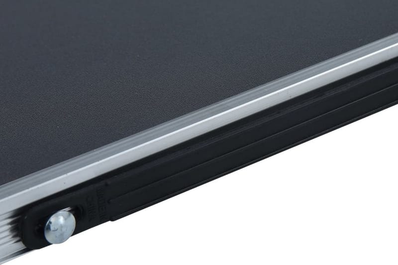 Hopfällbart campingbord grå aluminium 60x40 cm - Grå - Utemöbler - Utebord & trädgårdsbord - Campingbord