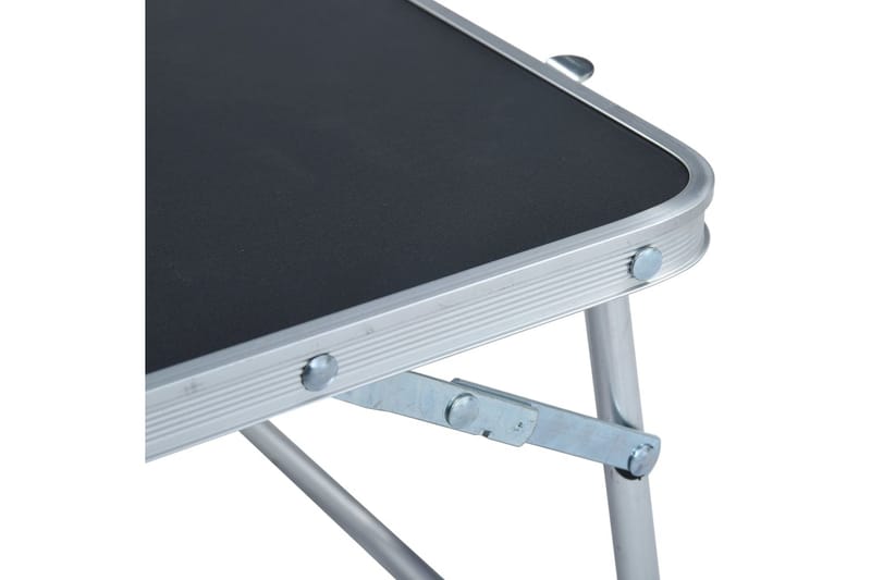 Hopfällbart campingbord grå aluminium 60x40 cm - Grå - Utemöbler - Utebord & trädgårdsbord - Campingbord