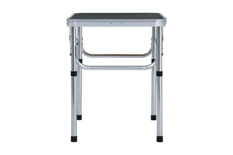 Hopfällbart campingbord grå aluminium 60x45 cm - Grå - Campingmöbler - Campingbord