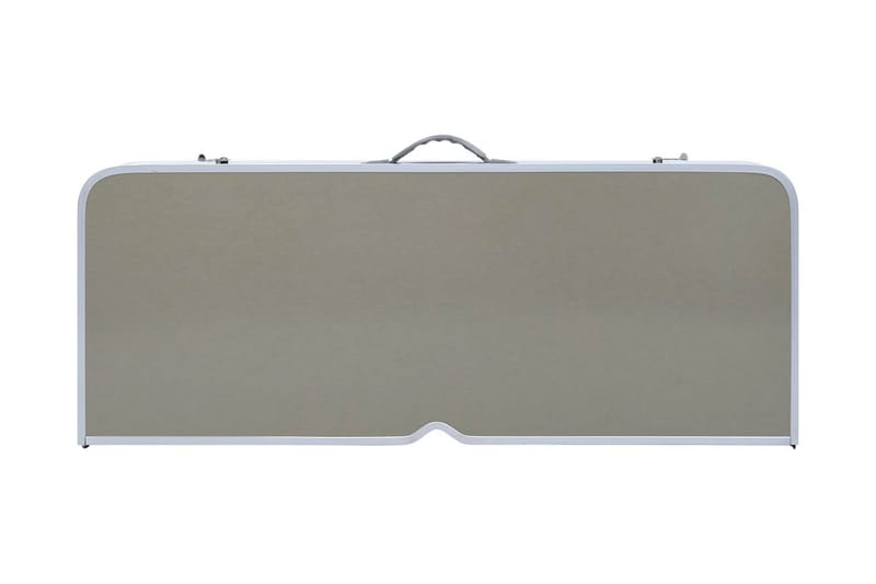 Hopfällbart campingbord med 4 sitsar stål aluminium - Silver - Utemöbler - Utebord & trädgårdsbord - Campingbord