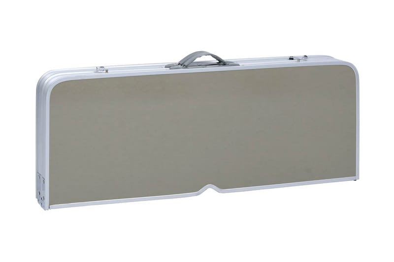 Hopfällbart campingbord med 4 sitsar stål aluminium - Silver - Utemöbler - Utebord & trädgårdsbord - Campingbord