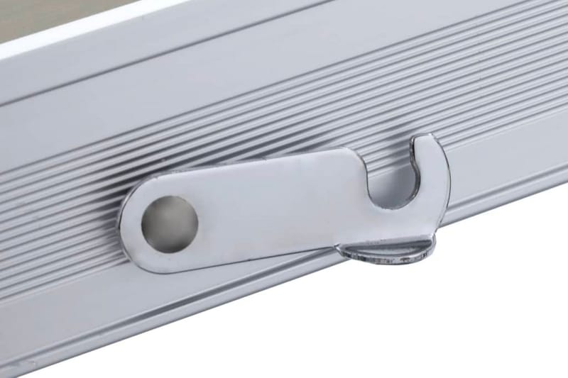 Hopfällbart campingbord med 4 sitsar stål aluminium - Silver - Utemöbler - Utebord & trädgårdsbord - Campingbord