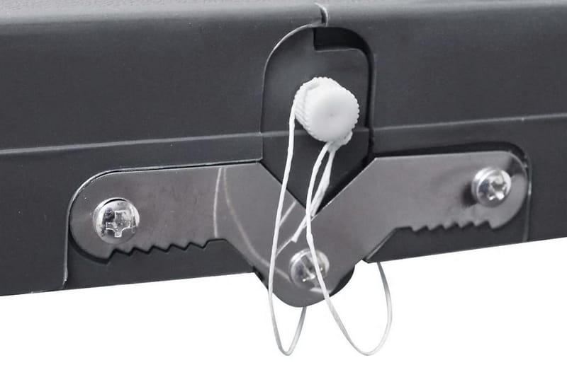 Hopfällbart campingbord med 4 stolar i aluminium ljusgrått - Grå - Utemöbler - Utebord & trädgårdsbord - Campingbord