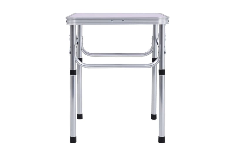 Hopfällbart campingbord vit aluminium 60x45 cm - Vit - Utemöbler - Utebord & trädgårdsbord - Campingbord