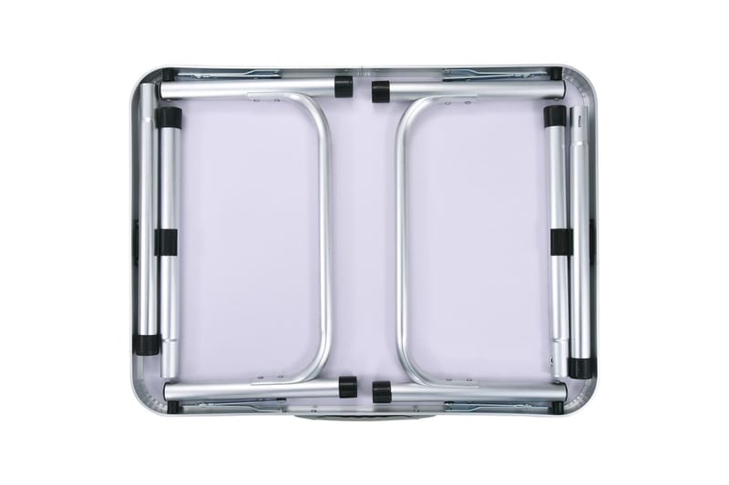 Hopfällbart campingbord vit aluminium 60x45 cm - Vit - Utemöbler - Utebord & trädgårdsbord - Campingbord