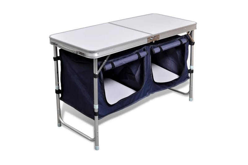 Hopfällbart campingskåp i Aluminium - Silver - Campingmöbler - Campingbord