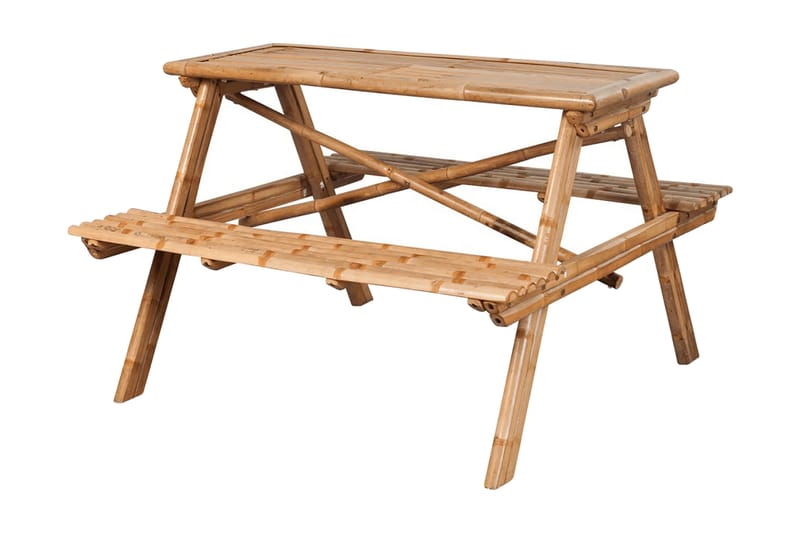 Picknickbord 120x120x78 cm bambu - Brun - Campingmöbler - Campingbord