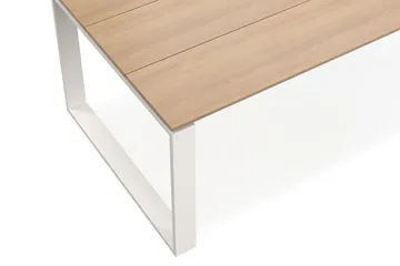 Devon Stort Rektangulärt Matbord utomhus 210x100 cm i aluminium - Beige - Utemöbler - Utebord & trädgårdsbord - Matbord utomhus