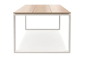 Devon Stort Rektangulärt Matbord utomhus 210x100 cm i aluminium - Beige - Utemöbler - Utebord & trädgårdsbord - Matbord utomhus