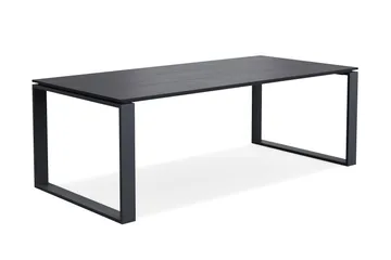 Devon Stort Rektangulärt Matbord utomhus 210x100 cm i aluminium - Svart - Utemöbler - Utebord & trädgårdsbord - Matbord utomhus