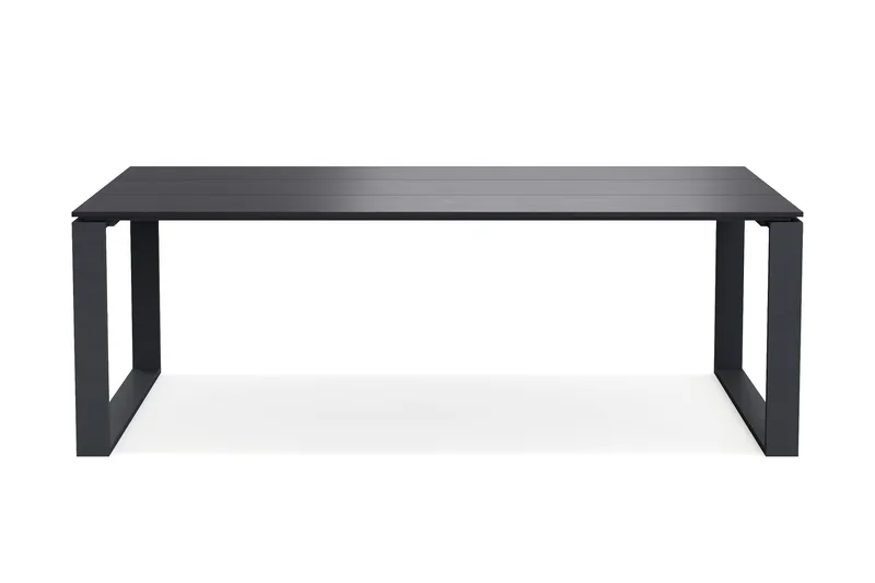 Devon Stort Rektangulärt Matbord utomhus 210x100 cm i aluminium - Svart - Utemöbler - Utebord & trädgårdsbord - Matbord utomhus