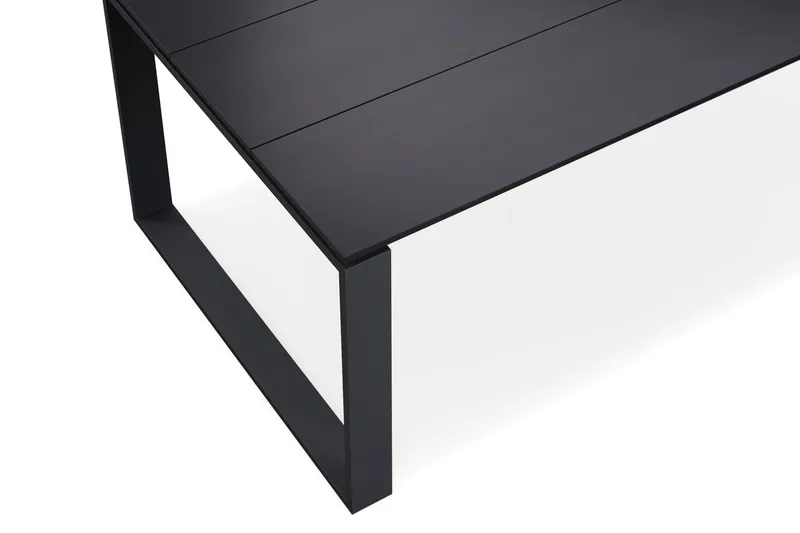Devon Stort Rektangulärt Matbord utomhus 210x100 cm i aluminium - Svart - Utemöbler - Utebord & trädgårdsbord - Matbord utomhus