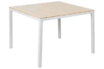 Edmundston Matbord Utomhus 95x95 cm - Beige/Vit - Utemöbler - Utebord & trädgårdsbord - Matbord utomhus