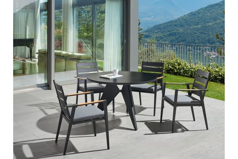 Fuhlner Matbord Utomhus 110 cm - Svart - Utemöbler - Utebord & trädgårdsbord - Matbord utomhus