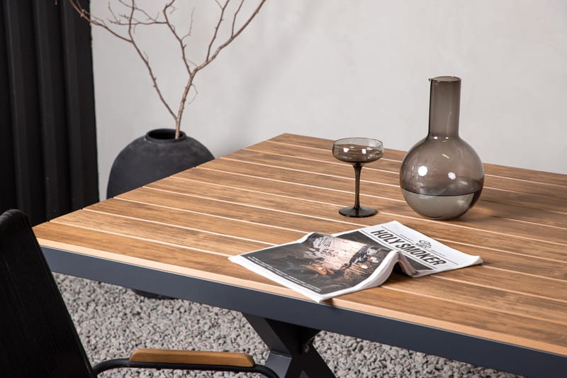 Garcia Matbord Utomhus 100x200 cm - Svart - Utemöbler - Utebord & trädgårdsbord - Matbord utomhus