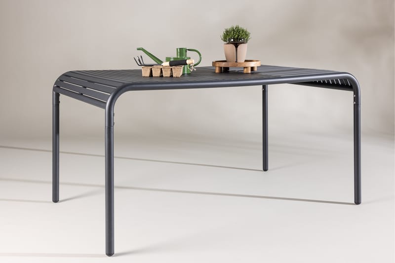 Gardeno Matbord Utomhus 90x150 cm utebord i aluminium - Svart - Utemöbler - Utebord & trädgårdsbord - Matbord utomhus
