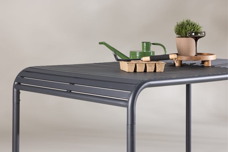 Gardeno Matbord Utomhus 90x150 cm utebord i aluminium - Svart - Utemöbler - Utebord & trädgårdsbord - Matbord utomhus