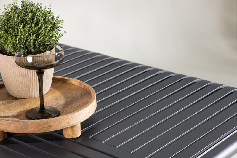 Gardeno Matbord Utomhus 90x150 cm utebord i aluminium - Svart - Utemöbler - Utebord & trädgårdsbord - Matbord utomhus