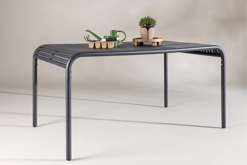 Gardeno Matbord Utomhus 90x150 cm utebord i aluminium - Svart - Utemöbler - Utebord & trädgårdsbord - Matbord utomhus