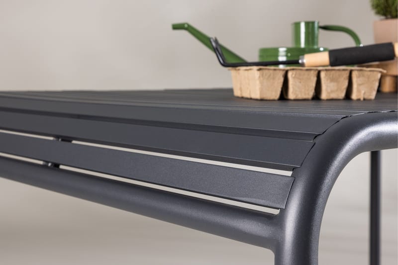 Gardeno Matbord Utomhus 90x150 cm utebord i aluminium - Svart - Utemöbler - Utebord & trädgårdsbord - Matbord utomhus