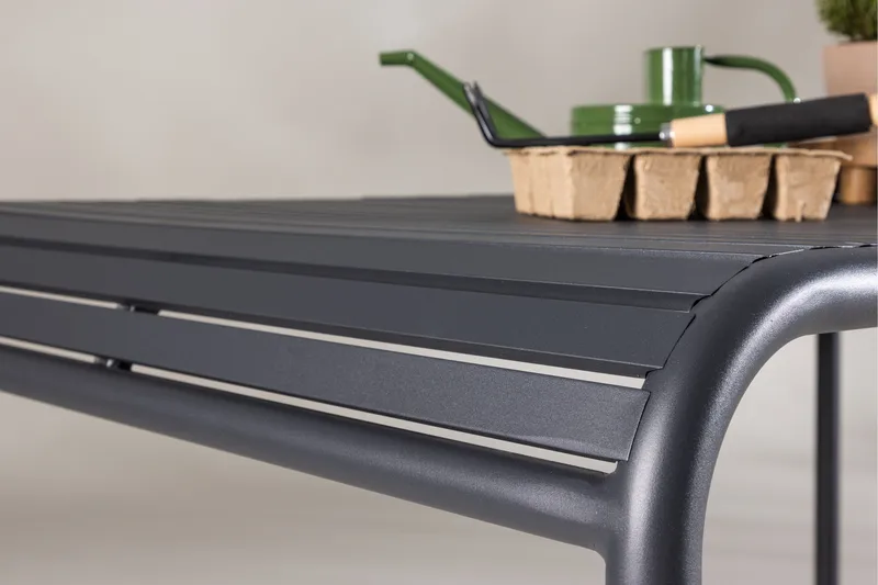 Gardeno Matbord Utomhus 90x150 cm utebord i aluminium - Svart - Utemöbler - Utebord & trädgårdsbord - Matbord utomhus