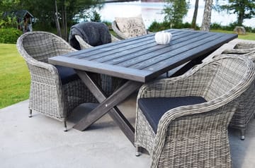 Gråbetsat träbord  | 220 cm  | Oxford - Utemöbler - Utebord & trädgårdsbord - Matbord utomhus