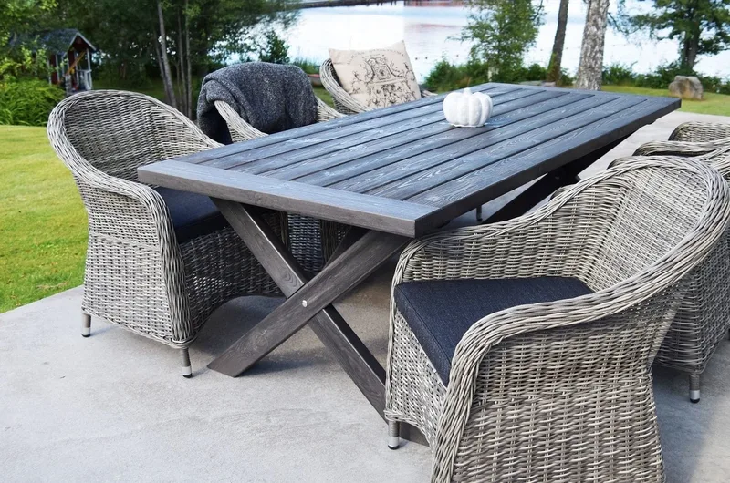 Gråbetsat träbord  | 220 cm  | Oxford, undefined