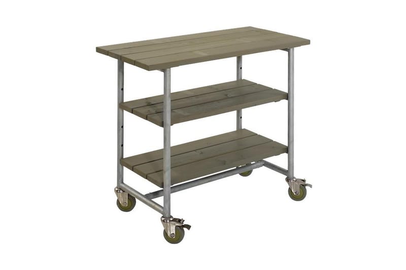 PLUS Urban Grillbord med 2 Hyllor - Gråbrun - Utemöbler - Utebord & trädgårdsbord - Grillvagn & grillbord utomhus