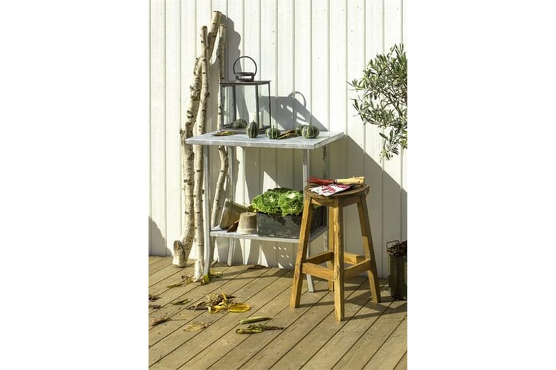 PLUS Planteringsbord 45x75 cm - Galvaniserat stål - Utemöbler - Utebord & trädgårdsbord - Grillvagn & grillbord utomhus