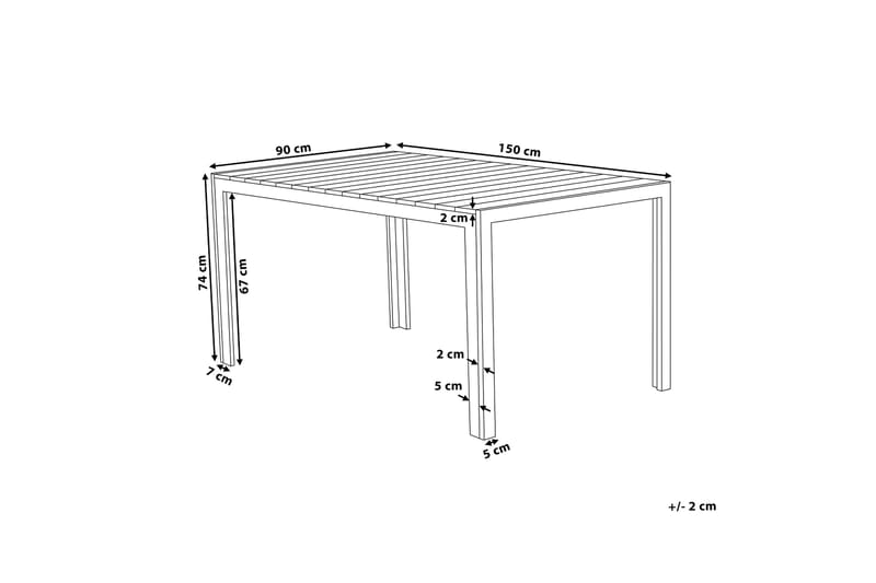 Grosseto Matbord Utomhus 150x90 cm - Beige/Vit - Utemöbler - Utebord & trädgårdsbord - Matbord utomhus
