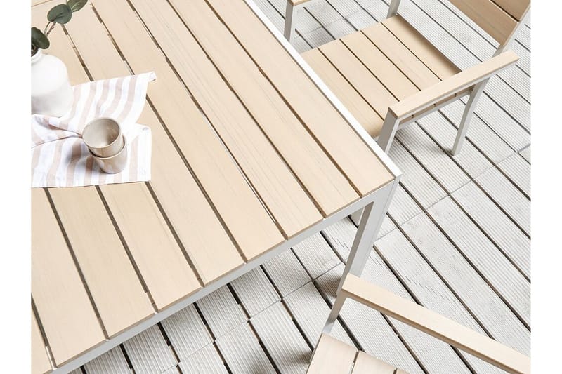 Grosseto Matbord Utomhus 150x90 cm - Beige/Vit - Utemöbler - Utebord & trädgårdsbord - Matbord utomhus