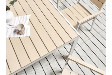 Grosseto Matbord Utomhus 150x90 cm - Beige/Vit - Utemöbler - Utebord & trädgårdsbord - Matbord utomhus