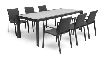 Hillerstorp Borgdala Utebord 220/340 x 107 x H75,5 cm - Grå - Utemöbler - Utebord & trädgårdsbord - Matbord utomhus