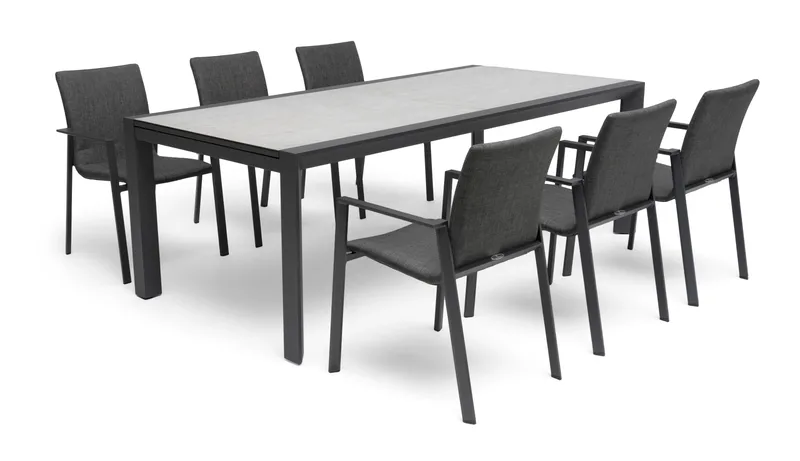 Hillerstorp Borgdala Utebord 220/340 x 107 x H75,5 cm - Grå - Utemöbler - Utebord & trädgårdsbord - Matbord utomhus
