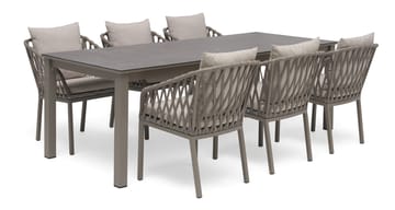 Hillerstorp Jet Set Matbord Utomhus 90 cm Beige - Beige - Utemöbler - Utebord & trädgårdsbord - Matbord utomhus