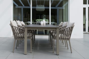 Hillerstorp Jet Set Matbord Utomhus 90 cm Beige - Beige - Utemöbler - Utebord & trädgårdsbord - Matbord utomhus