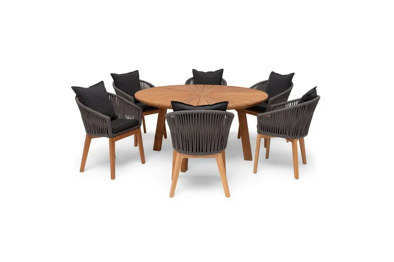 Hillerstorp Ringsjö Utebord Ø150 cm - Brun - Utemöbler - Utebord & trädgårdsbord - Matbord utomhus